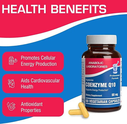 Anabolic Laboratories CoQ10 60mg Capsules 60 Coenzyme Q10 Supplements CoQ10 for