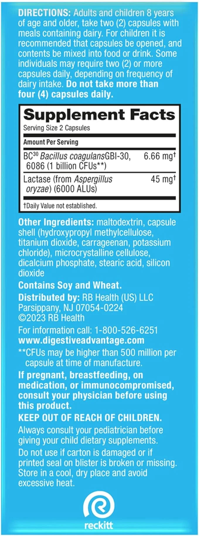 Digestive Advantage Probiotics + Lactase Digestive 96ct