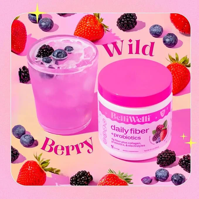 Daily Fiber Supplement Powder with Collagen, Probiotics & Electrolytes | Supports Digestive Health, Gut Balance & Debloati...