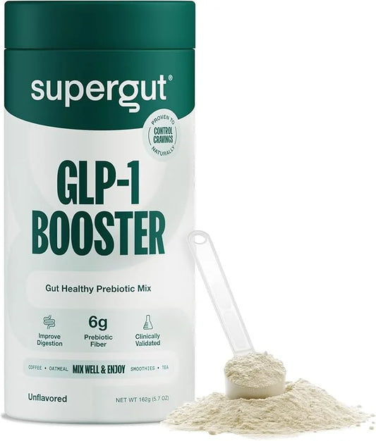 Supergut Gut Healthy GLP-1 Booster - High Fiber GLP-1 Supplement Powder for Women & Men - Sugar-Free Drink Mix for Gut Hea...