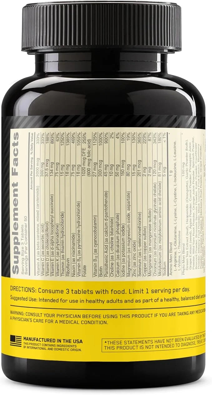 Optimum Nutrition Opti-Men, Vitamin C, Zinc B12 for 150 Count