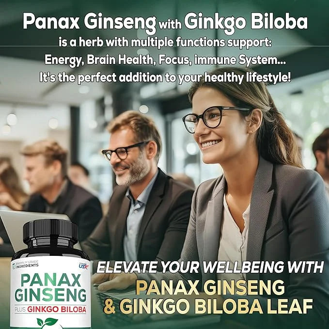 600mg Korean Red Panax Ginseng Capsules 400mg - 240 Vegan 120 Servings
