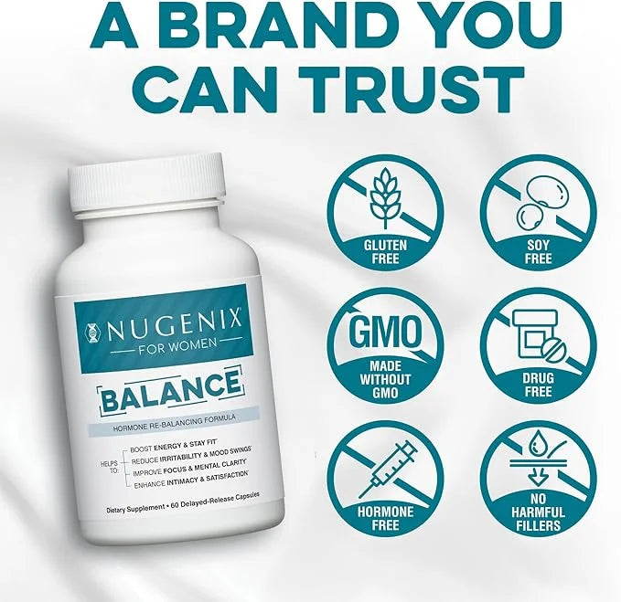 Nugenix for Women Balance - Hormone Balance for Women, Boost Energy, Improve Focus & Mental Clarity, Restore Hormonal Harm...