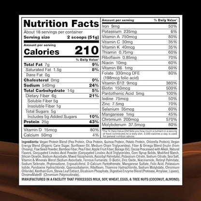 Naturade Plant-Based Weight Loss Shake, 25g 6g Dietary 18 Servings