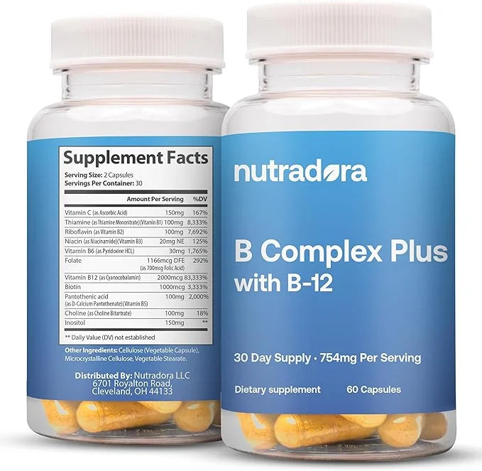 Vitamin B Complex with Vitamin C 11-in-1 B-Complex 60 Vegetarian