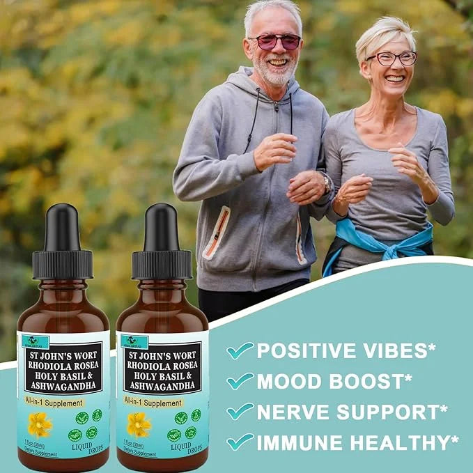 2 pack Rhodiola Rosea 10000mg Holy 3000mg Ashwagandha 2000mg St 10000mg - 6 in 1 Rhodiola