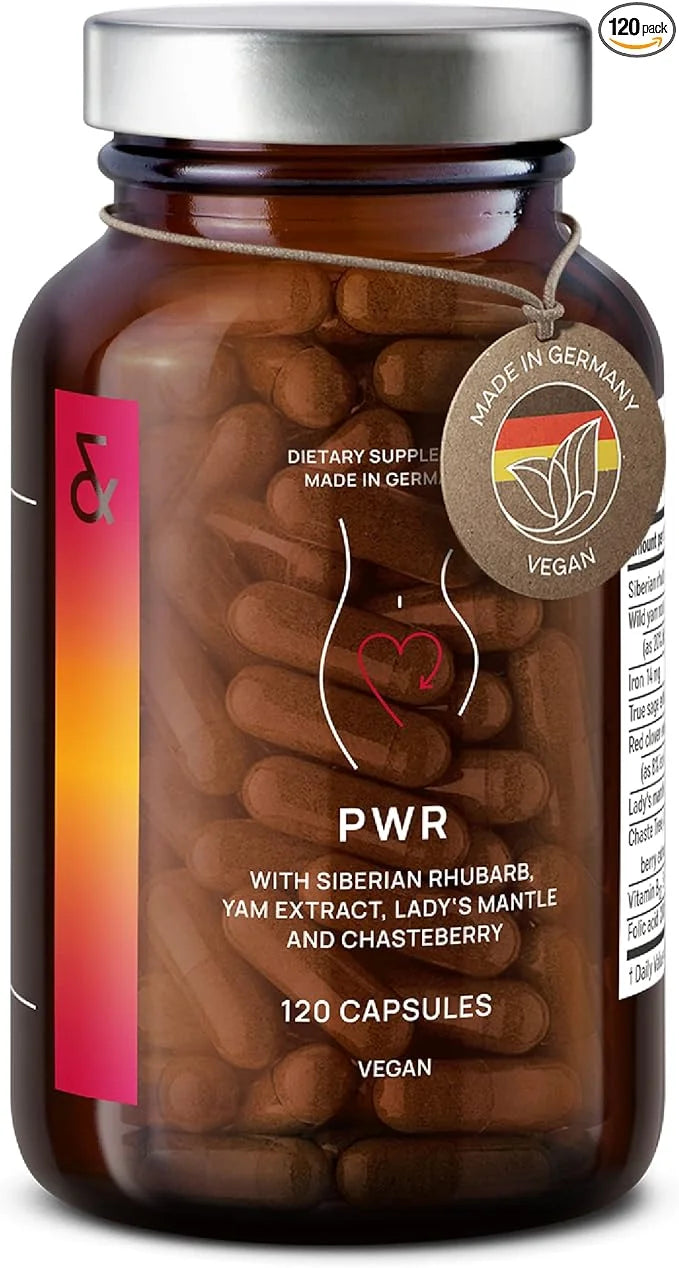 CLAV® Natural Hormone Balance for Women - PMS Relief with Siberian Rhubarb, Wild Yam & Vitex Berry - Vegan Menstrual Regul...