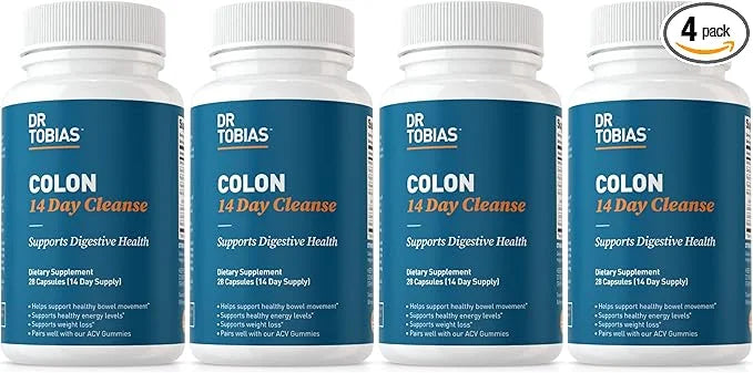 Dr. Tobias Colon 14 Day Cleanse, 4 Bottles 28 Capsules (1-2 Daily)