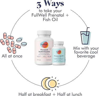 Prenatal Vitamin Lemon + DHA 3 Fish 26+ Vital 3rd Party 30 Servings