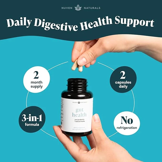 All-in-One Gut Health w/Probiotics, Prebiotics, Digestion-Supporting