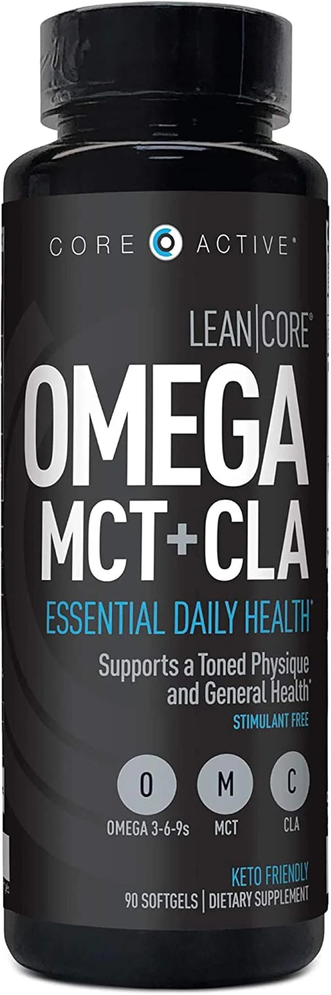 Lean CORE Omega MCT + CLA - Stimulant Free Health Formula, Lean Muscle & Toned Physique, Omega 3-6-9 Fatty Acids - Flaxsee...