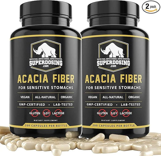 Fast Acting, Organic Acacia Senegal Fiber 600pk. Natural