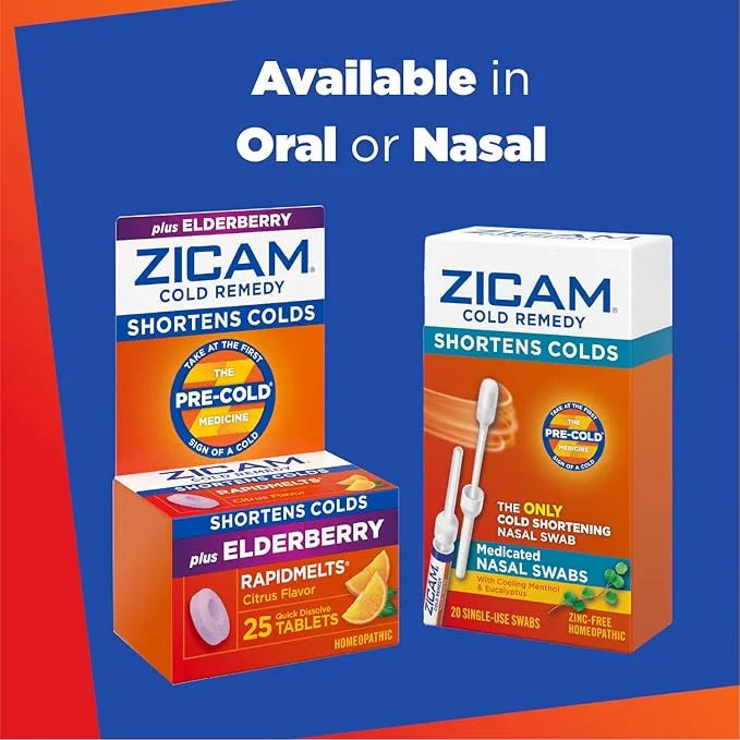 Zicam Cold Remedy Zinc Rapidmelts, Citrus 25 Count 2)