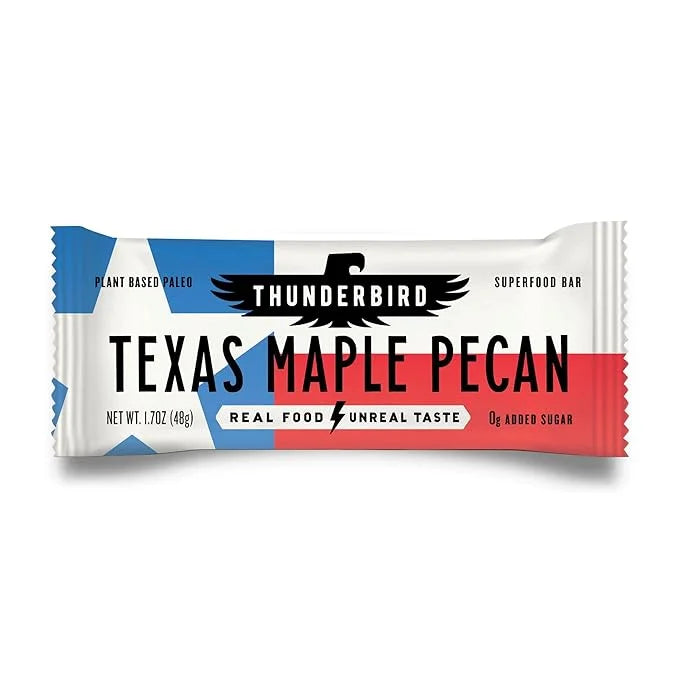 Thunderbird Bars Energy Snack, Gluten-Free with Protein, Healthy Real Food, Vegan Paleo Non-GMO, No Added Sugar, Texas Map...