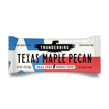 Thunderbird Bars Energy Snack, Gluten-Free with Protein, Healthy Real Food, Vegan Paleo Non-GMO, No Added Sugar, Texas Map...