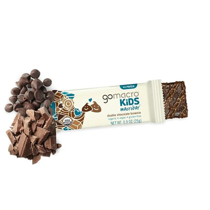 GoMacro Kids MacroBar Organic Vegan Snack Bars - Double Chocolate Brownie (0.90 Ounce Bars, 7 Count) - Product Image