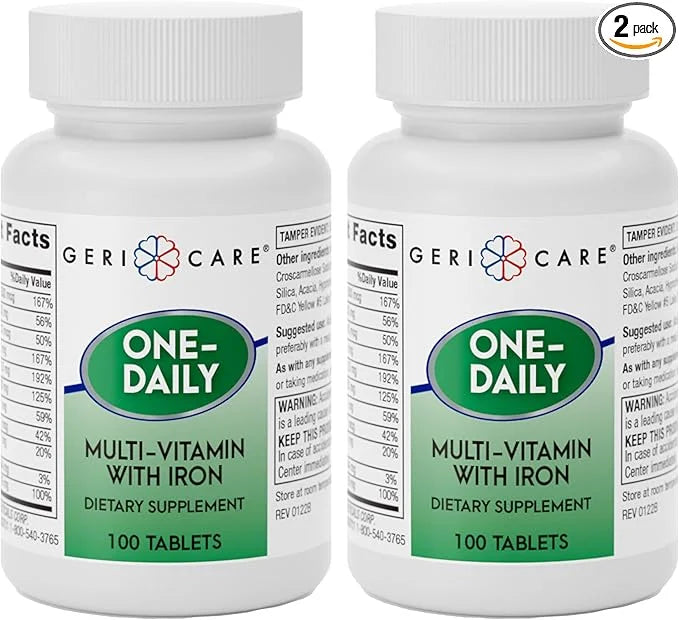 GeriCare One-Daily Multi-Vitamin with Iron, 100 Count 2)