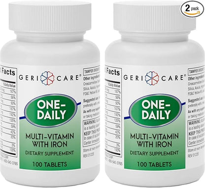 GeriCare One-Daily Multi-Vitamin with Iron, 100 Count 2)