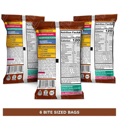 TGB Chocolate Chip Granola Bites, Keto Snack, No Added Sugar, Gluten Free, Good Source of Fiber, 0.85oz Bag (Pack of 6) - ...