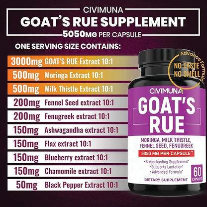 (2 Packs) Goat’s Rue Capsules 5050mg 4 Months