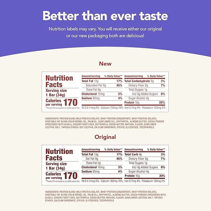 think! Delight, Keto Protein Bars, Healthy Low Carb, Gluten Free Snack - Chocolate Mousse Pie, 10 Count (Packaging May Var...