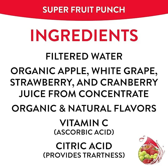Honest Kids Super Fruit Punch Organic Fruit Juice Drink, 6.75 Fl Oz, 6.75 Fl Oz (Pack of 32) - Product Image