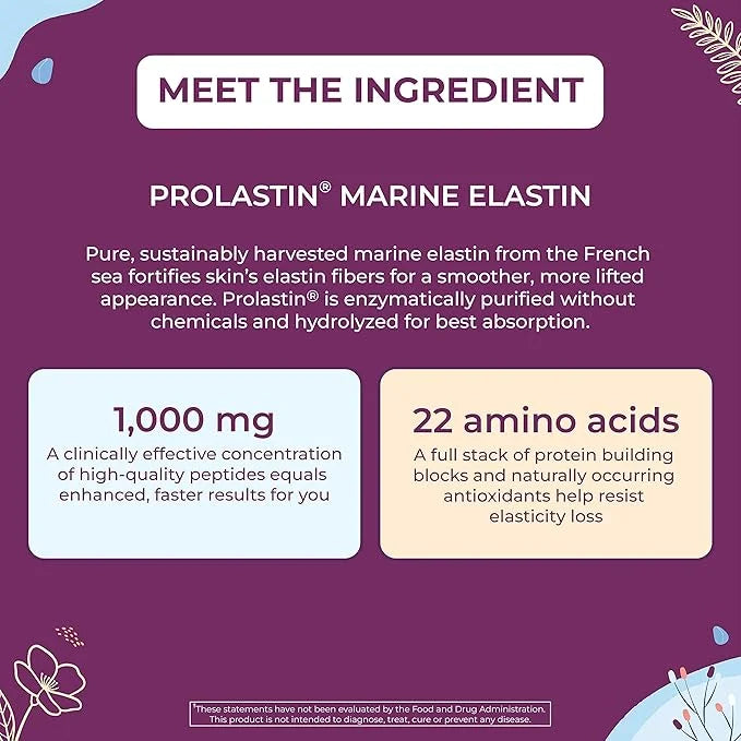 Body Kitchen Pro-Elastin, 1000 mg Elastin Supplement, Help Reduce Signs of Aging, Improved Skin Health, Firmness & Elastic...