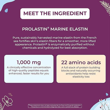 Body Kitchen Pro-Elastin, 1000 mg Elastin Supplement, Help Reduce Signs of Aging, Improved Skin Health, Firmness & Elastic...