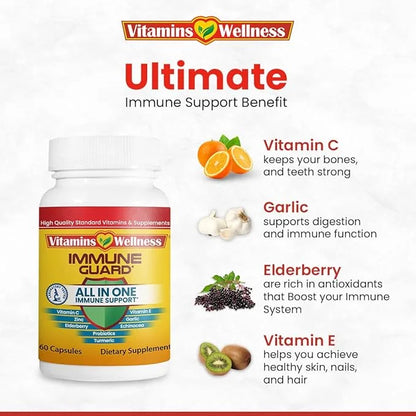 '-10 in 1- Made in USA B6, Turmeric, 60 Count/1 Count/1 Month