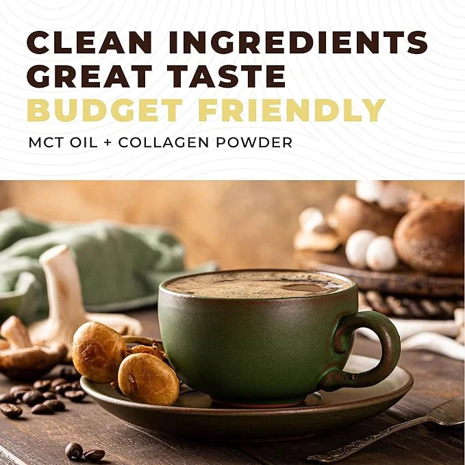Keto MCT Oil Powder + Collagen + Prebiotic Acacia Fiber, Vanilla Flavor, 16oz. MCT Oil Powder from Coconuts. Grass Fed Col...