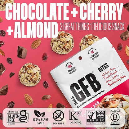 The GFB Chocolate Cherry Almond Protein Bites - Gluten Free, Plant Based, Non GMO, Sustainably Made – Ridiculously Tasty, ...