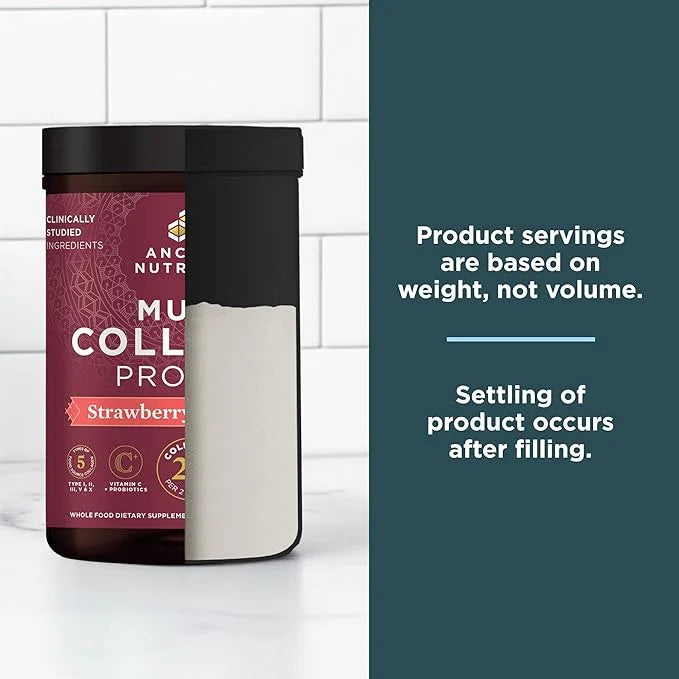 Ancient Nutrition Collagen Powder Protein, Multi Collagen Protein Powder, Strawberry Lemonade, 45 Servings, w/Vitamin C, H...