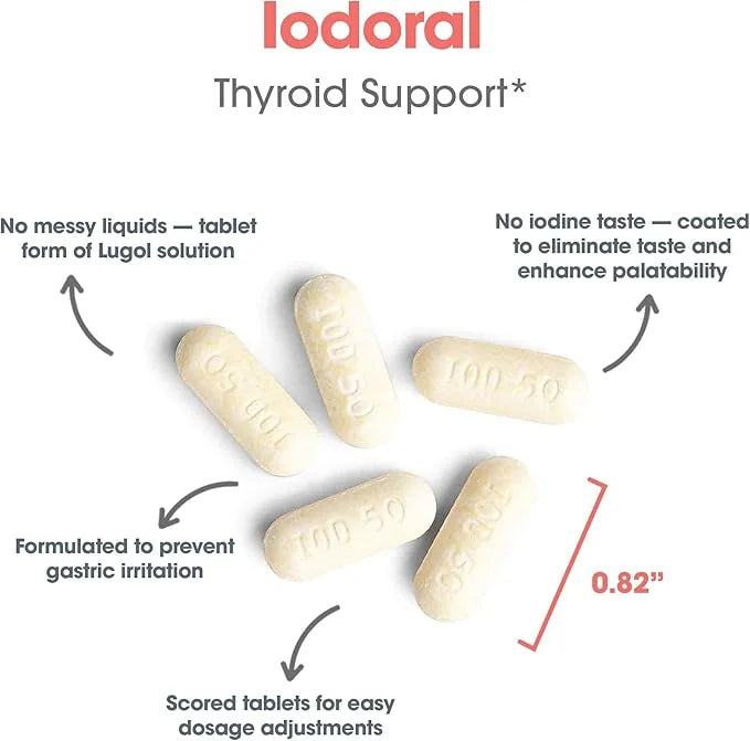 Optimox Iodoral 50 mg Supplement - Potassium Iodide Tablets, High Potency Iodine Tablets, Iodine Supplements for Thyroid S...