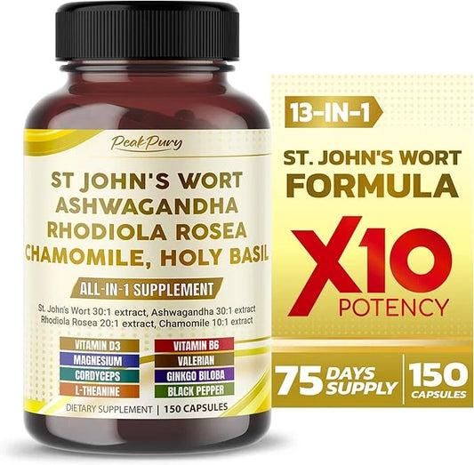 St. John's Wort 15000mg Ashwagandha 6000mg 2000mg Chamomile 500mg -