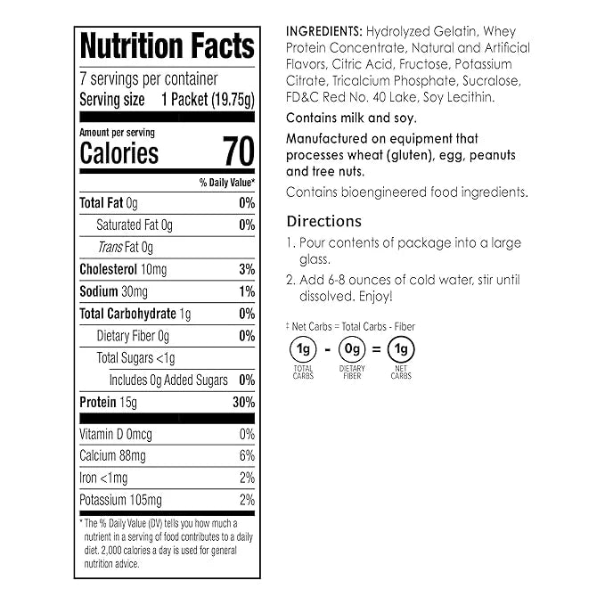 BariWise Protein Fruit Drink, Wildberry, Low Sugar, Gluten Free, Keto Friendly & Low Carb (7ct) - Product Image