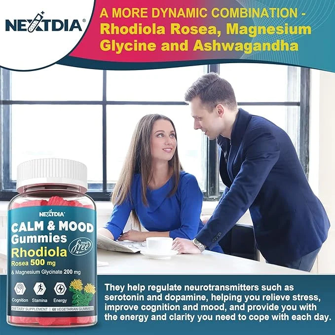 Sugar Free Calm Mood Support Rhodiola 500 mg 2Packs