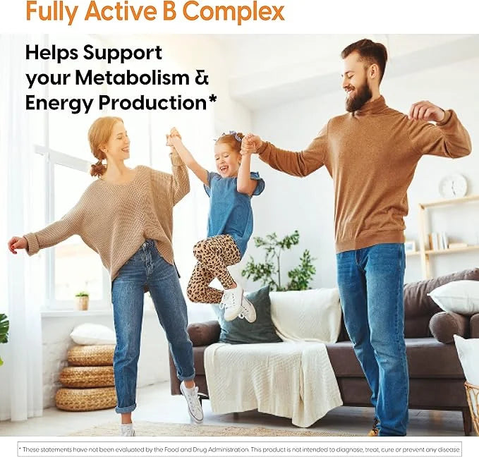 Doctor's Best Fully Active B Complex, Energy & Cellular Support, Non-GMO, Gluten Free, Soy Free, Vegan 60 Veggie Caps - Pr...