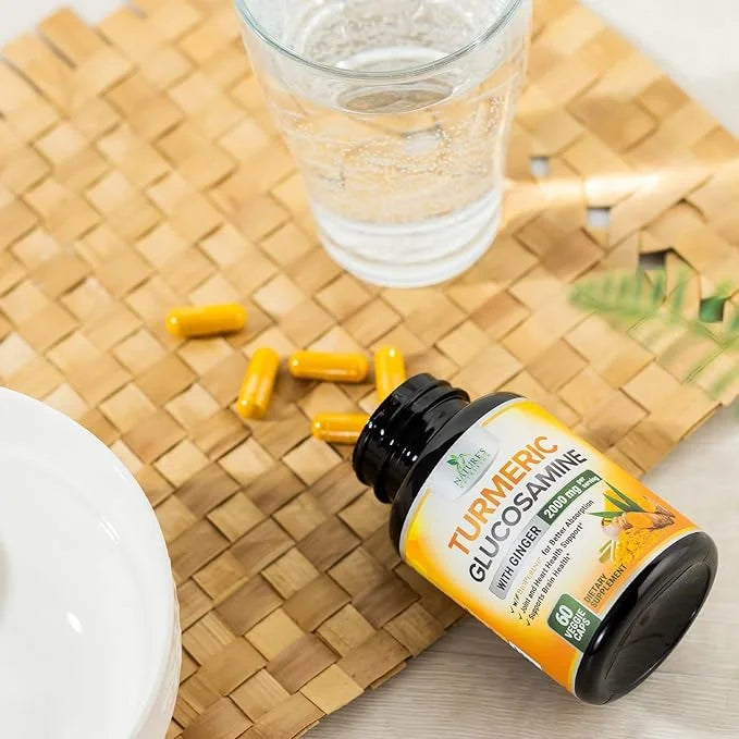 Turmeric Curcumin with BioPerine, Ginger & 95% Curcuminoids 2000mg Black 60 Capsules
