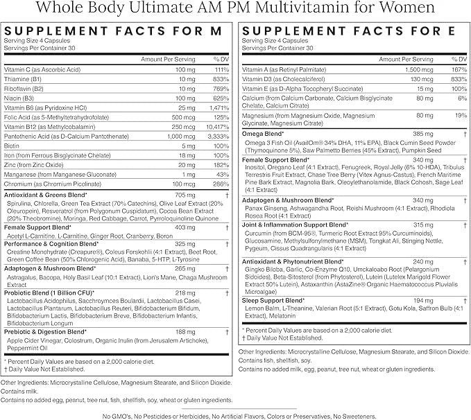Gulp Ultimate Multivitamin for Women B12, Mushrooms, 3 & 30 Servings