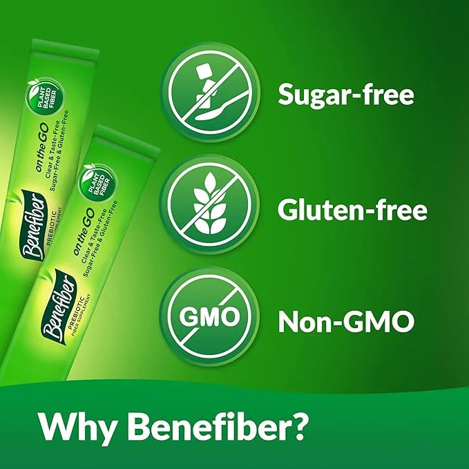 Benefiber On The Go Prebiotic Fiber 36 Sticks 2)