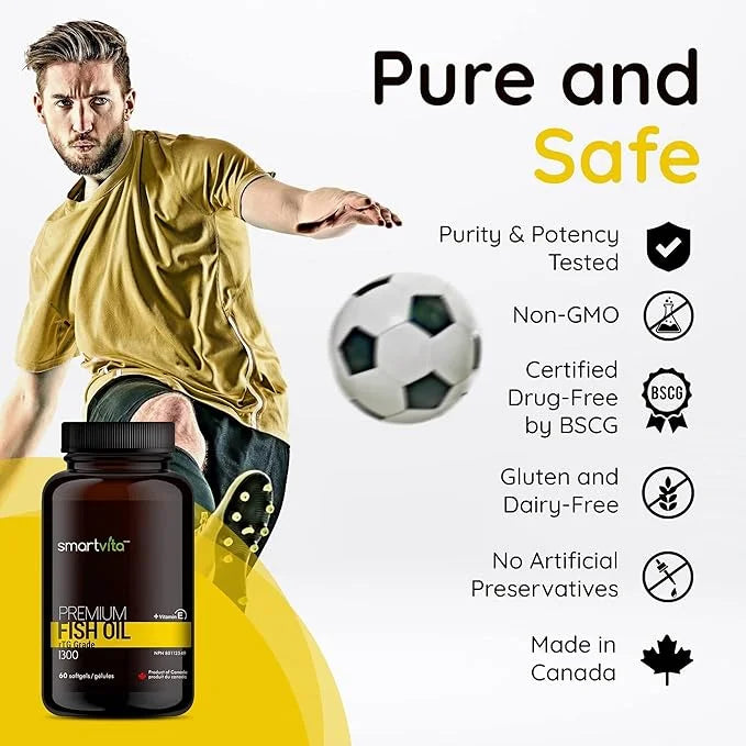 Premium Fish Oil, rTG Grade Omega 3, Fish 3, EPA, 3 Supplement, 60 Softgels