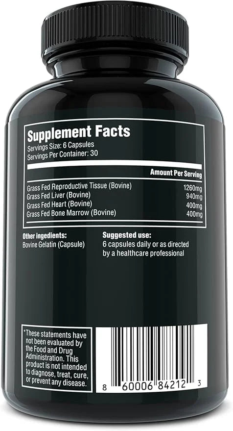 The Fittest Queen Supplement - Supports Hormone Balance, Fertility, Performance and Energy for Women - Grass fed Bovine Ov...