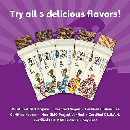 GoMacro Kids MacroBar – 5 Flavor Assortment - (0.90 Ounce Bars, 28 Count) - Product Image
