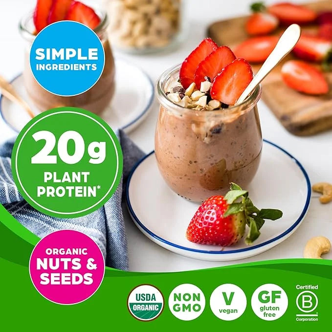 Orgain Organic Simple Vegan Protein Powder, Chocolate - 20g Plant Based Protein, Made with less Ingredients, No Artificial...