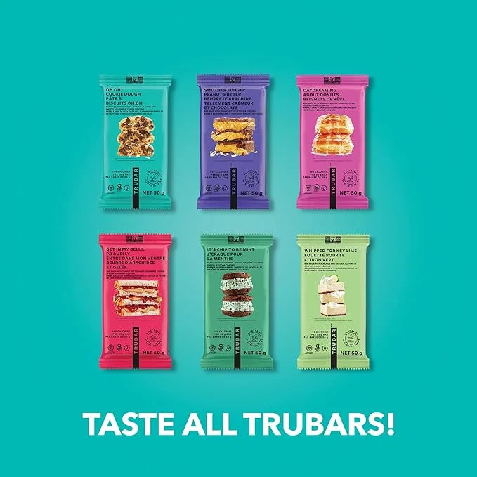 TRUBAR Vegan Protein Bar, Oh Oh Cookie Dough, Gluten Free, Plant Based, High Fiber, Dairy Free, Low Fat, Non GMO, No Sugar...