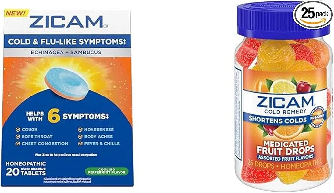 Zicam Cold & Flu 20 Tablets 25 Count