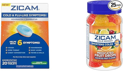 Zicam Cold & Flu 20 Tablets 25 Count