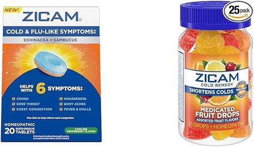Zicam Cold & Flu 20 Tablets 25 Count