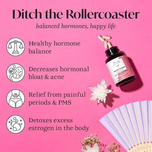 Winged Wellness Balanced Babe | Hormone Balance & Estrogen Detox for Women | PMS Bloating, Cramps, Mood Swings & Hormonal ...