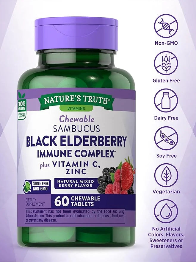 Black Elderberry Immune Complex 60 Chewable